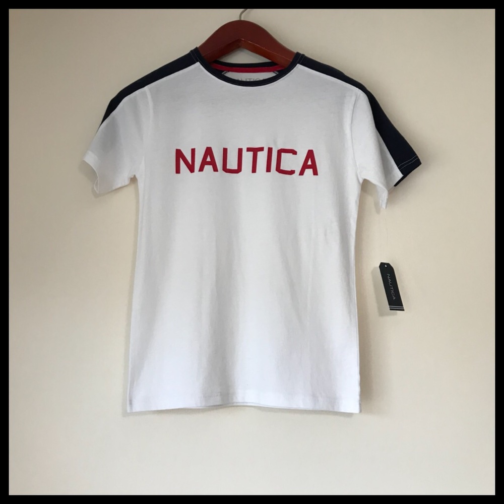 NWT Nautica Short Sleeve Color-Block Tee